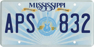 MS license plate APS832