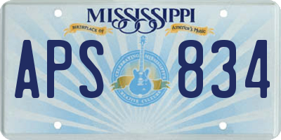 MS license plate APS834