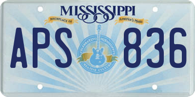 MS license plate APS836