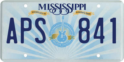 MS license plate APS841