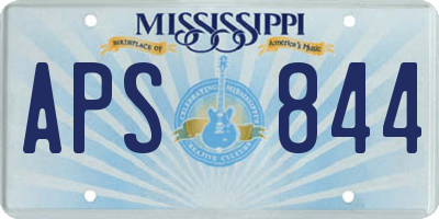 MS license plate APS844