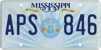 MS license plate APS846
