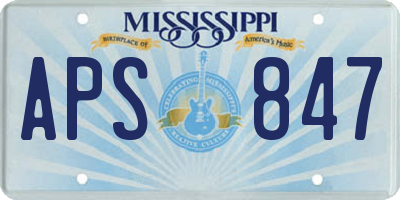 MS license plate APS847