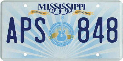MS license plate APS848