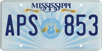 MS license plate APS853