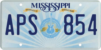 MS license plate APS854