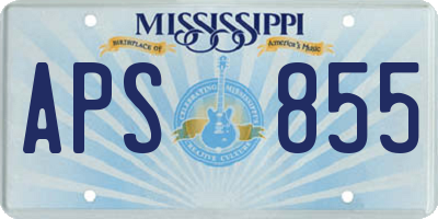 MS license plate APS855