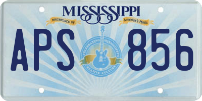 MS license plate APS856