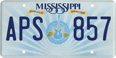 MS license plate APS857