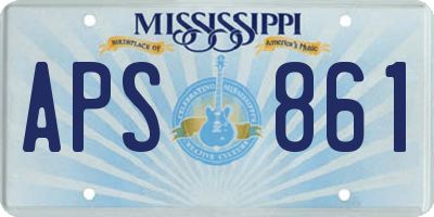 MS license plate APS861