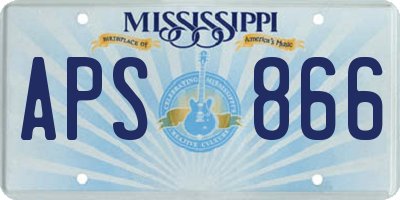 MS license plate APS866