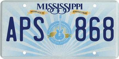 MS license plate APS868