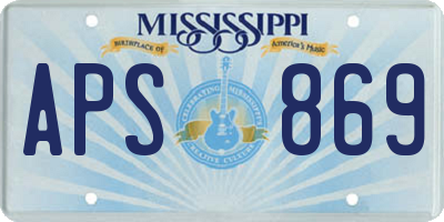 MS license plate APS869