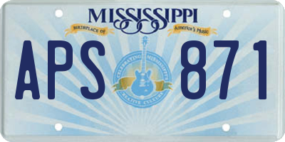 MS license plate APS871