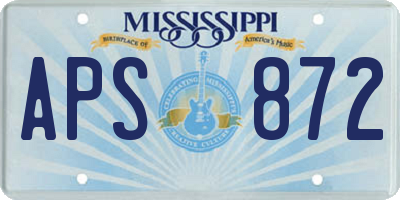 MS license plate APS872