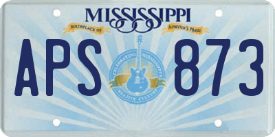 MS license plate APS873