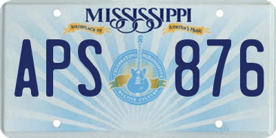 MS license plate APS876