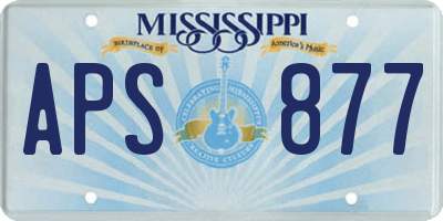 MS license plate APS877
