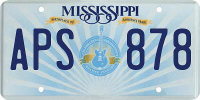 MS license plate APS878