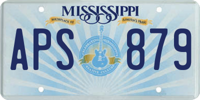 MS license plate APS879