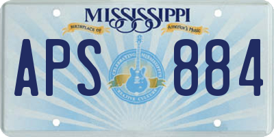 MS license plate APS884