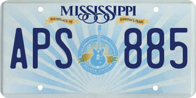 MS license plate APS885
