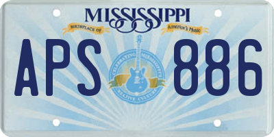 MS license plate APS886