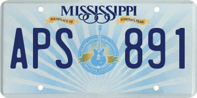MS license plate APS891