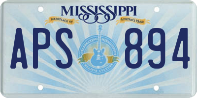 MS license plate APS894