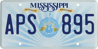 MS license plate APS895
