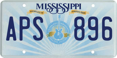 MS license plate APS896