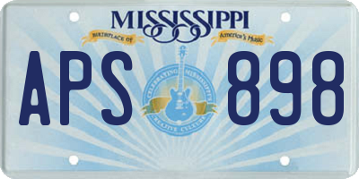 MS license plate APS898