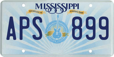 MS license plate APS899