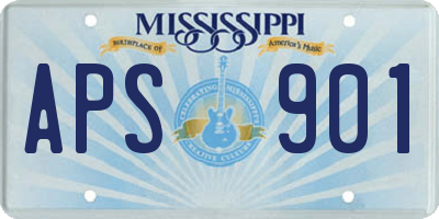 MS license plate APS901