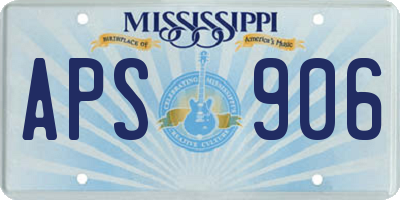 MS license plate APS906