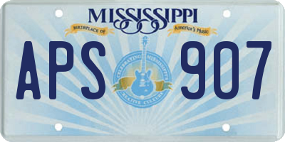 MS license plate APS907