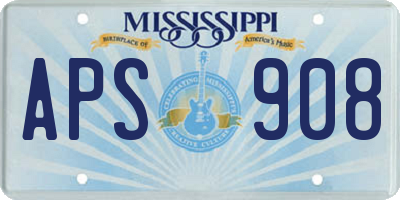 MS license plate APS908