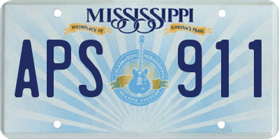 MS license plate APS911