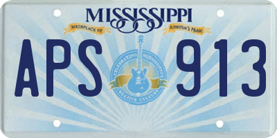 MS license plate APS913