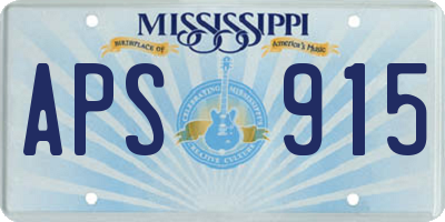 MS license plate APS915