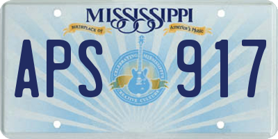 MS license plate APS917