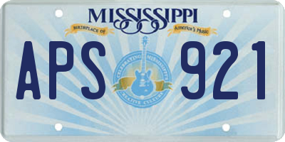 MS license plate APS921