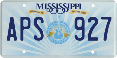 MS license plate APS927