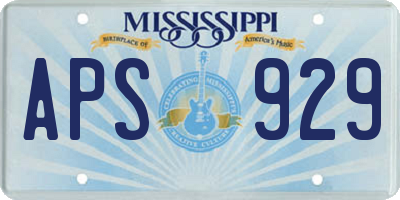 MS license plate APS929
