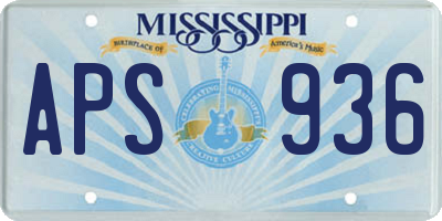 MS license plate APS936