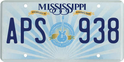MS license plate APS938