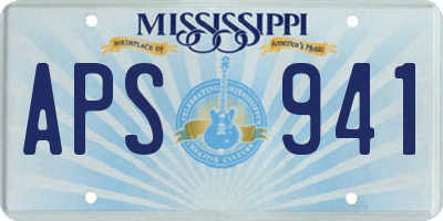MS license plate APS941