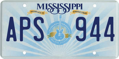 MS license plate APS944