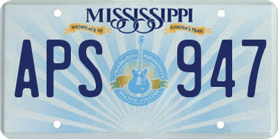 MS license plate APS947