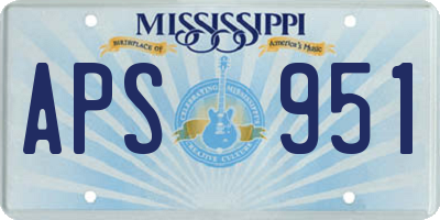 MS license plate APS951